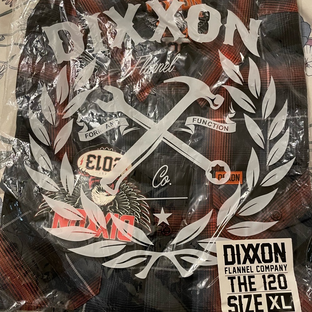 DIXXON Black and Orange Flannel Shirt the 120